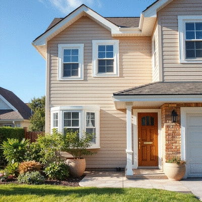 Clean home exterior after soft washing