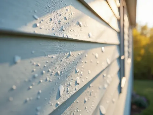 Protective barrier on a clean house exterior