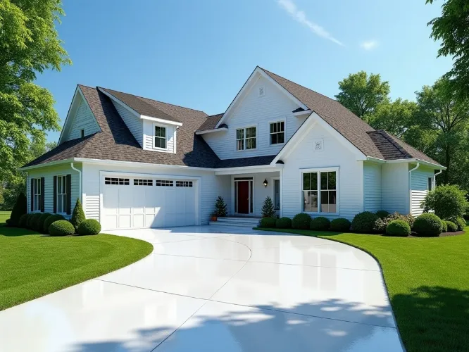 Beautifully clean home exterior after professional washing by HouseWash PA